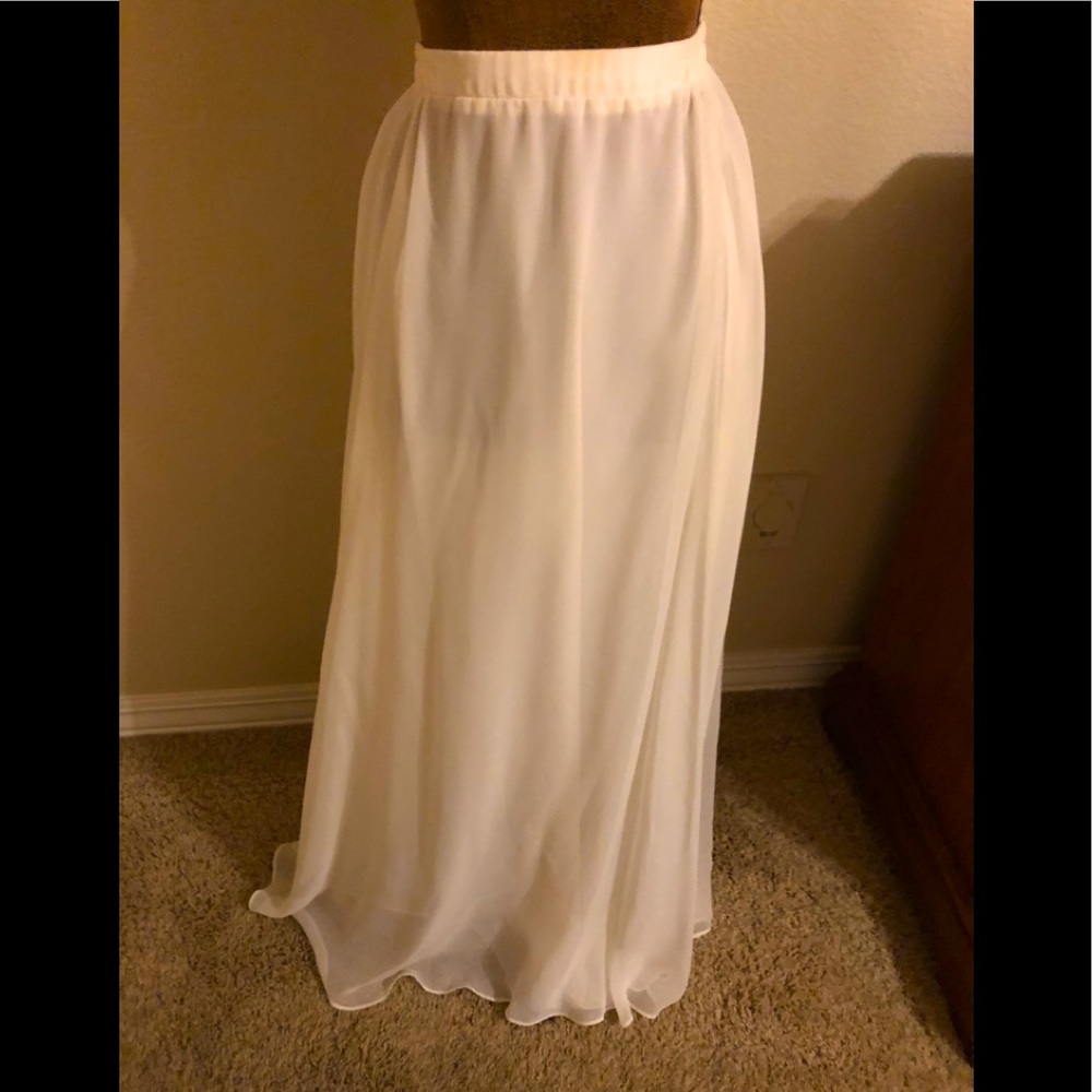 Chiffon floor length skirt